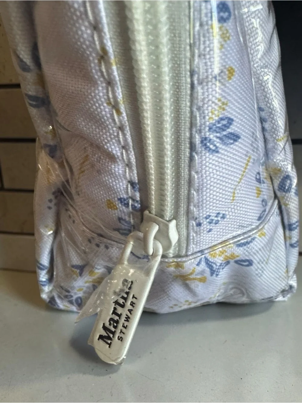 Martha Stewart PVC Wrapped Wedge Cosmetic Bag - NWT